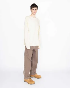 Pigmentfarvet Boxy Langaermet Jersey Natural