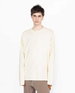 Pigmentfarvet Boxy Langaermet Jersey Natural