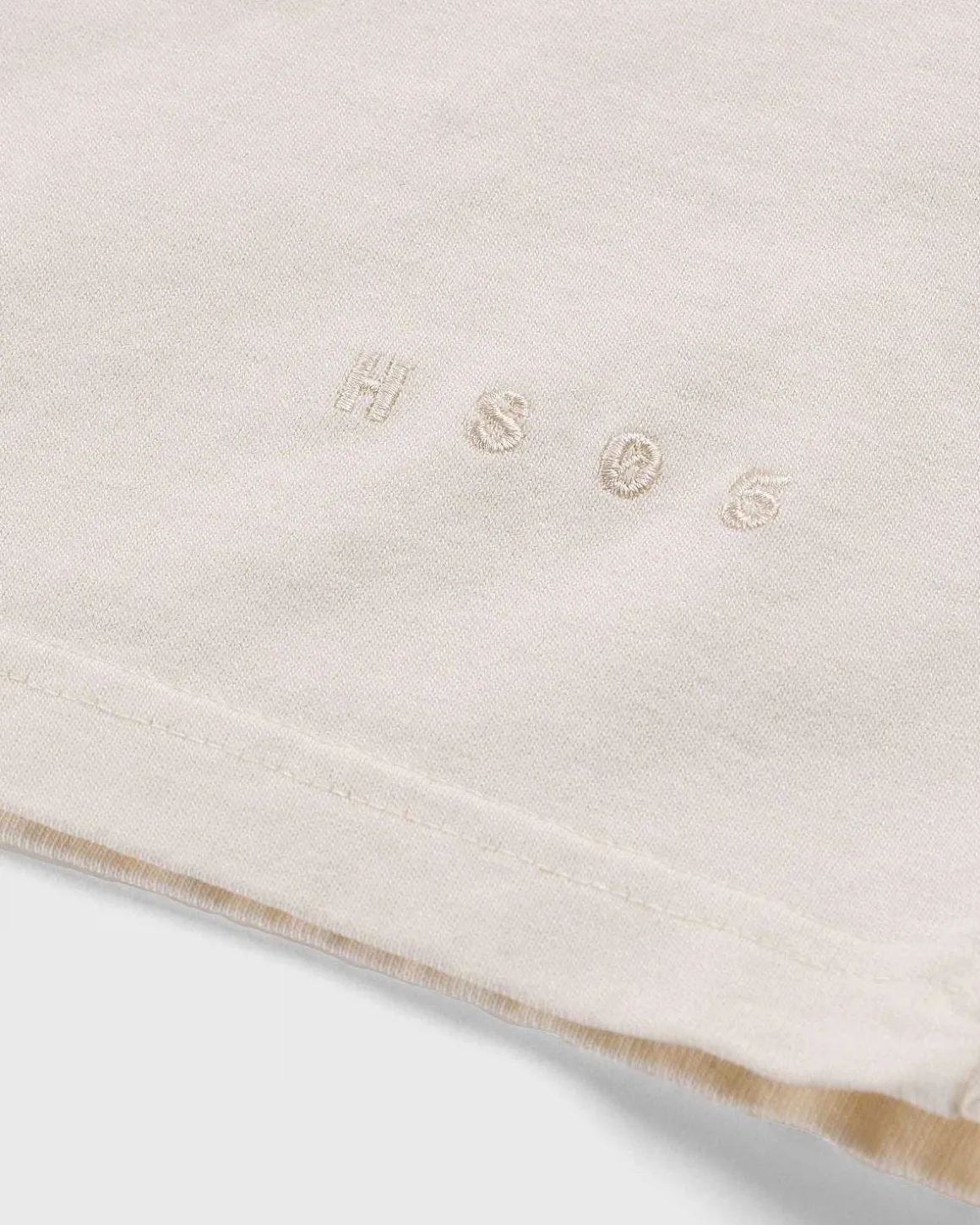 Pigmentfarvet Boxy Langaermet Jersey Natural