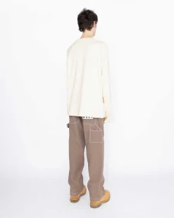 Pigmentfarvet Boxy Langaermet Jersey Natural