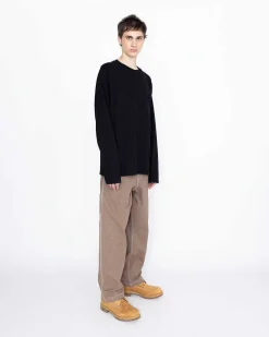 Pigmentfarvet Boxy Langaermet Jersey Sort