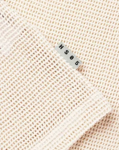 Pigmentfarvet Mesh Tank Top Natural