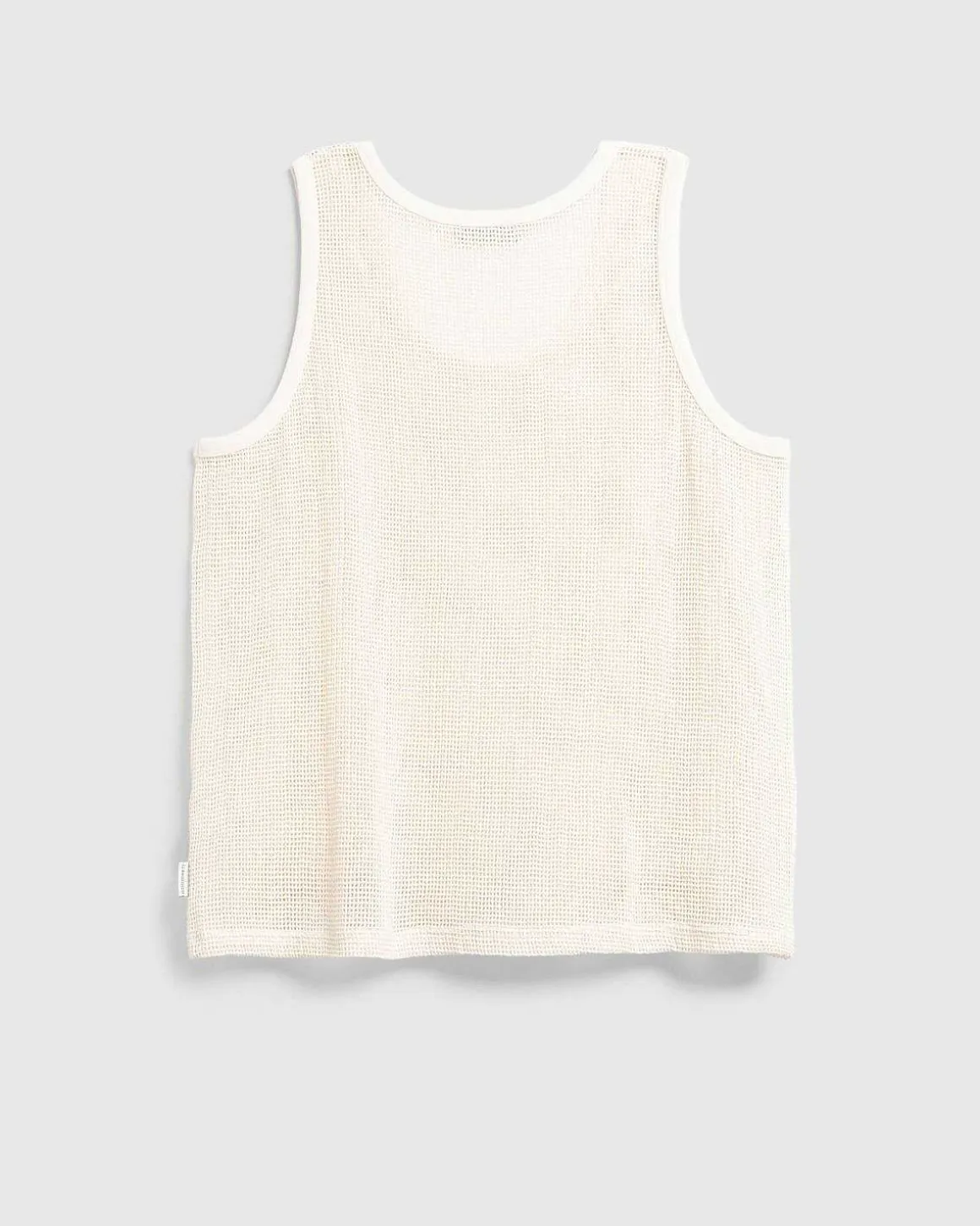 Pigmentfarvet Mesh Tank Top Natural