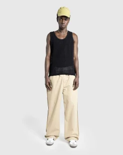 Pigmentfarvet Mesh Tanktop Sort