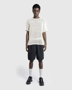 Pigmentfarvet Mesh T-Shirt Natural