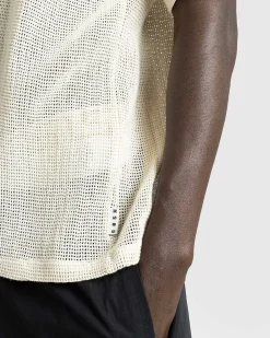 Pigmentfarvet Mesh T-Shirt Natural