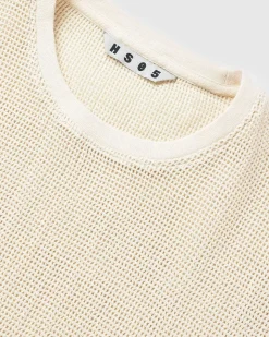 Pigmentfarvet Mesh T-Shirt Natural