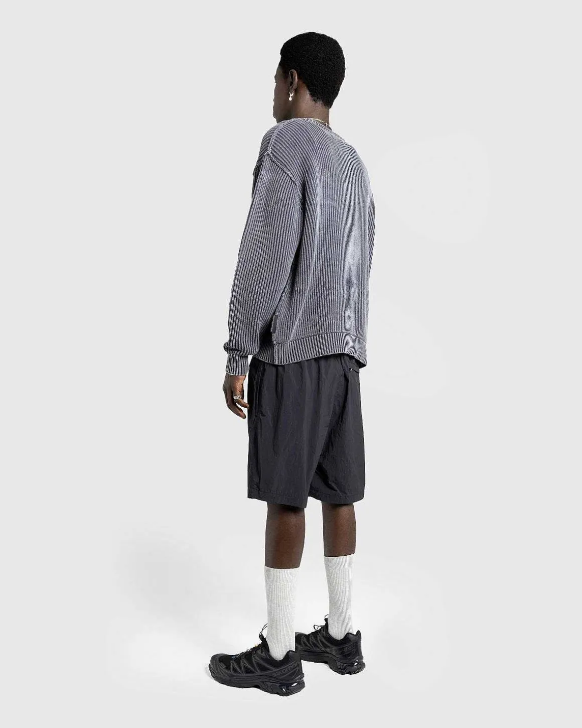 Pigmentfarvet Sweater Vasket Sort