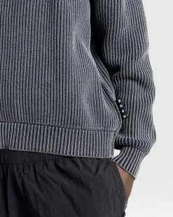 Pigmentfarvet Sweater Vasket Sort