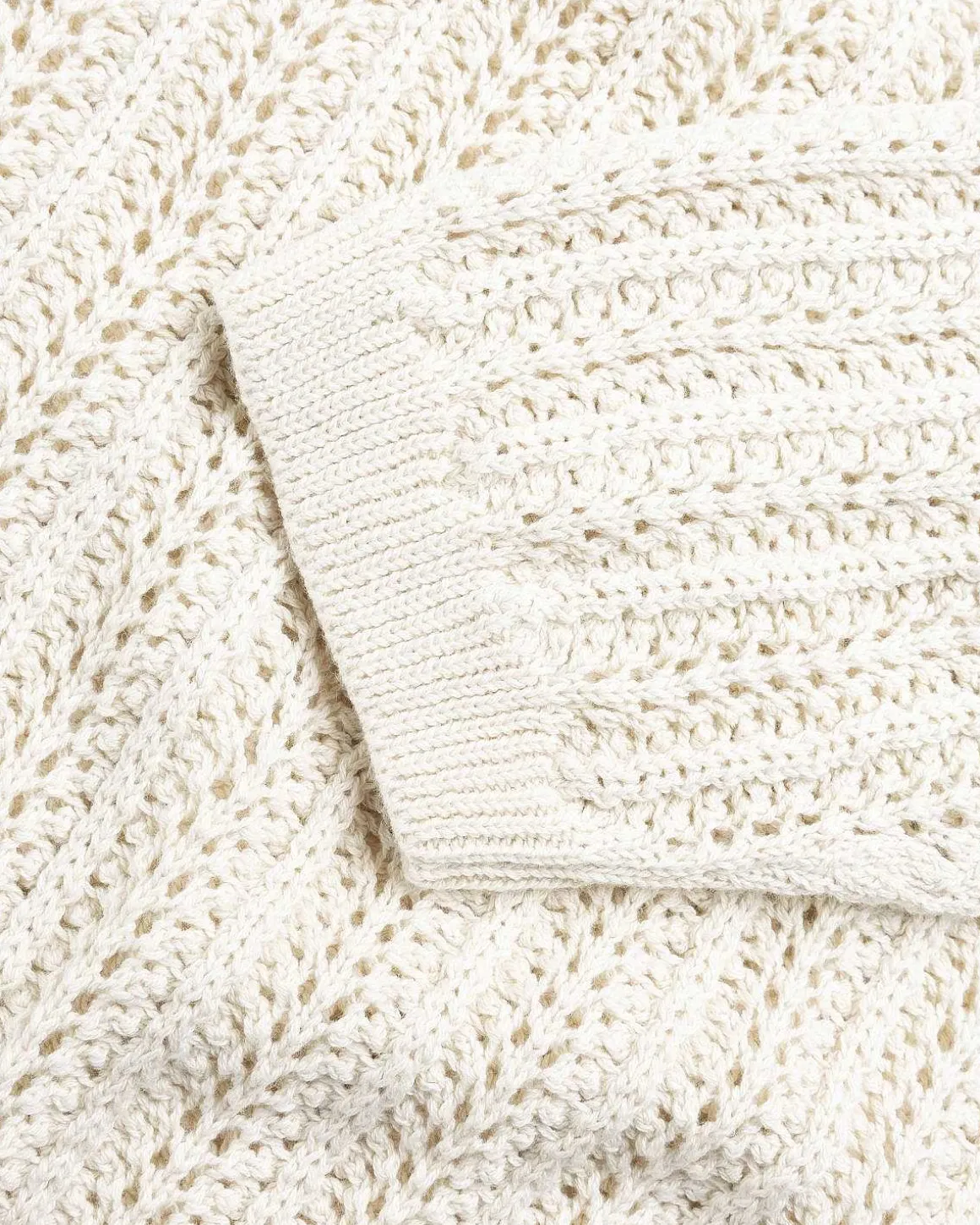 Pointelle Polo Langaermet Creme