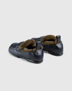 Polstret Imiteret Pels Loafers Sort