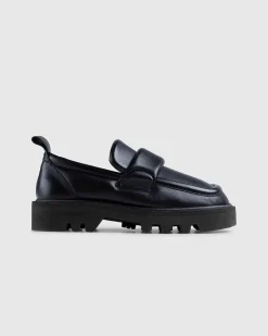 Polstret Laeder Loafers Sort