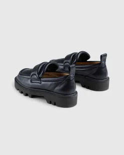 Polstret Laeder Loafers Sort