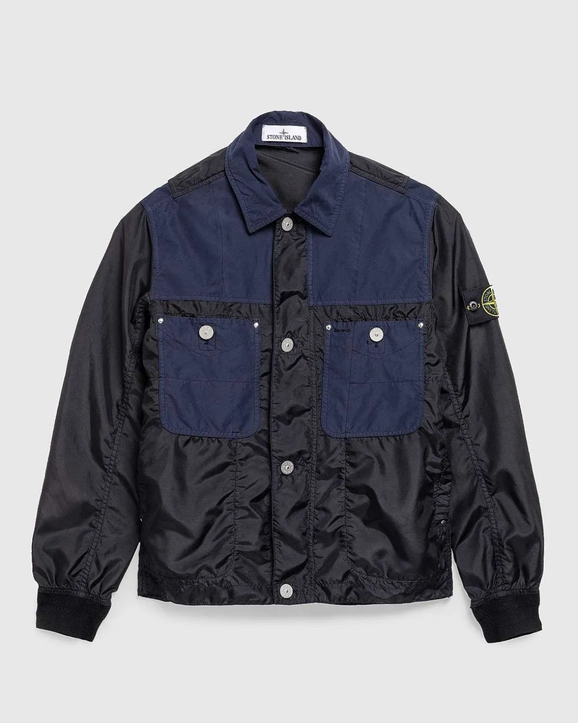 Polyester Tela Let Jakke Marinebla