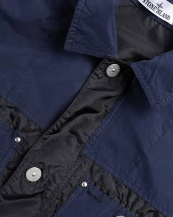 Polyester Tela Let Jakke Marinebla