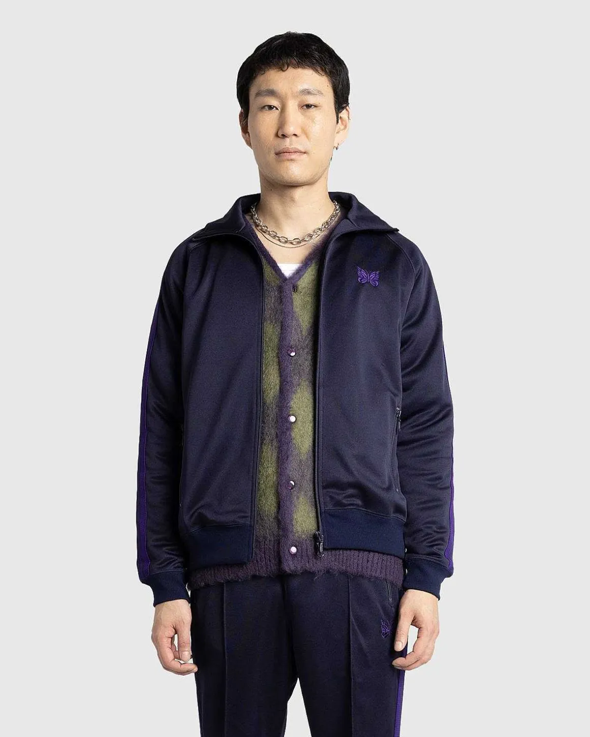 Poly Glat Traeningsjakke Navy