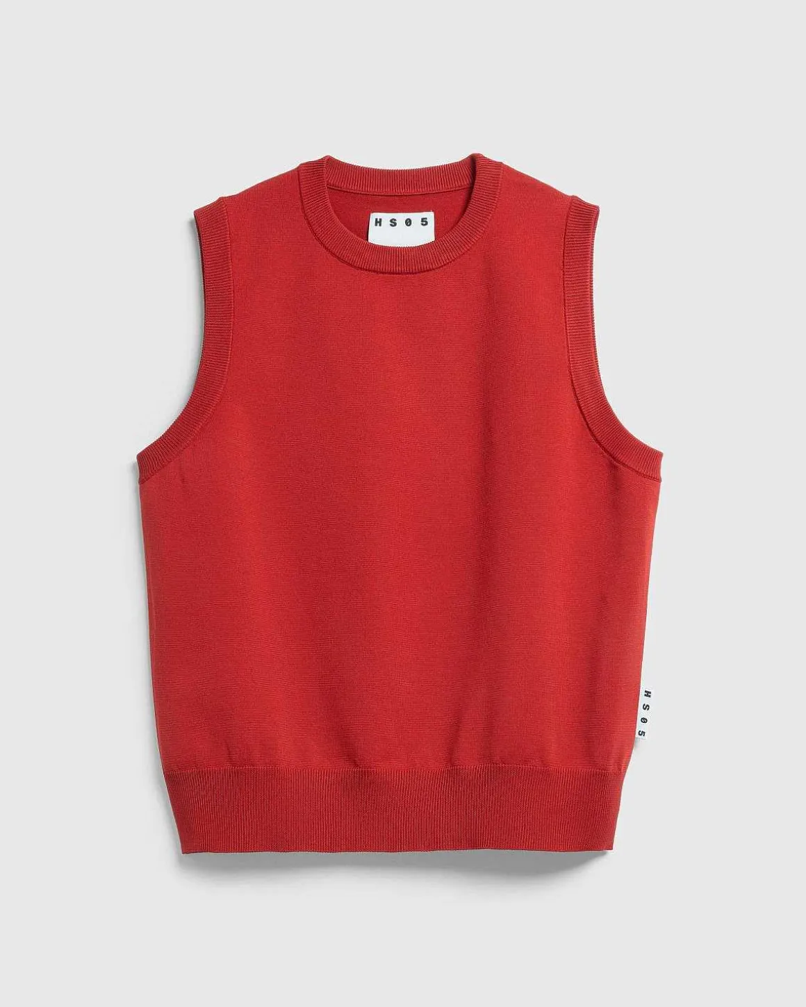 Poly Knit Sweater Vest Ruby Red