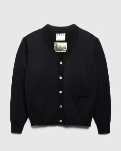 Poly Strik Cardigan Sort