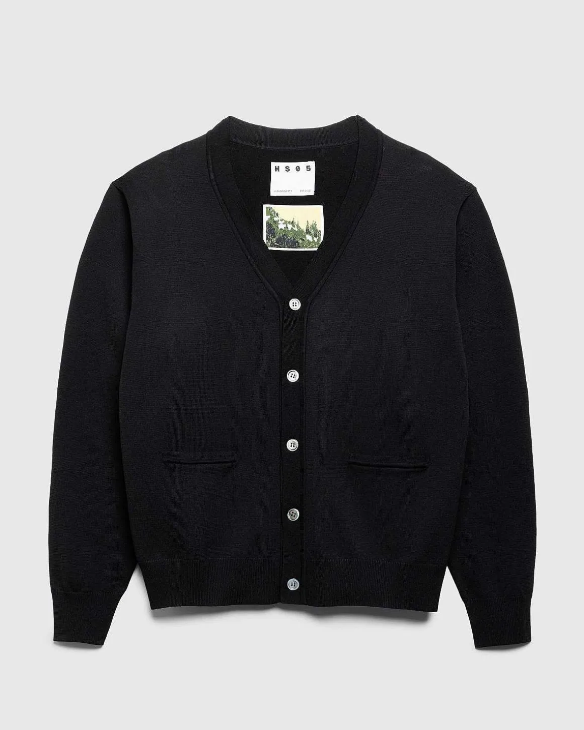 Poly Strik Cardigan Sort