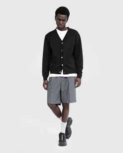 Poly Strik Cardigan Sort