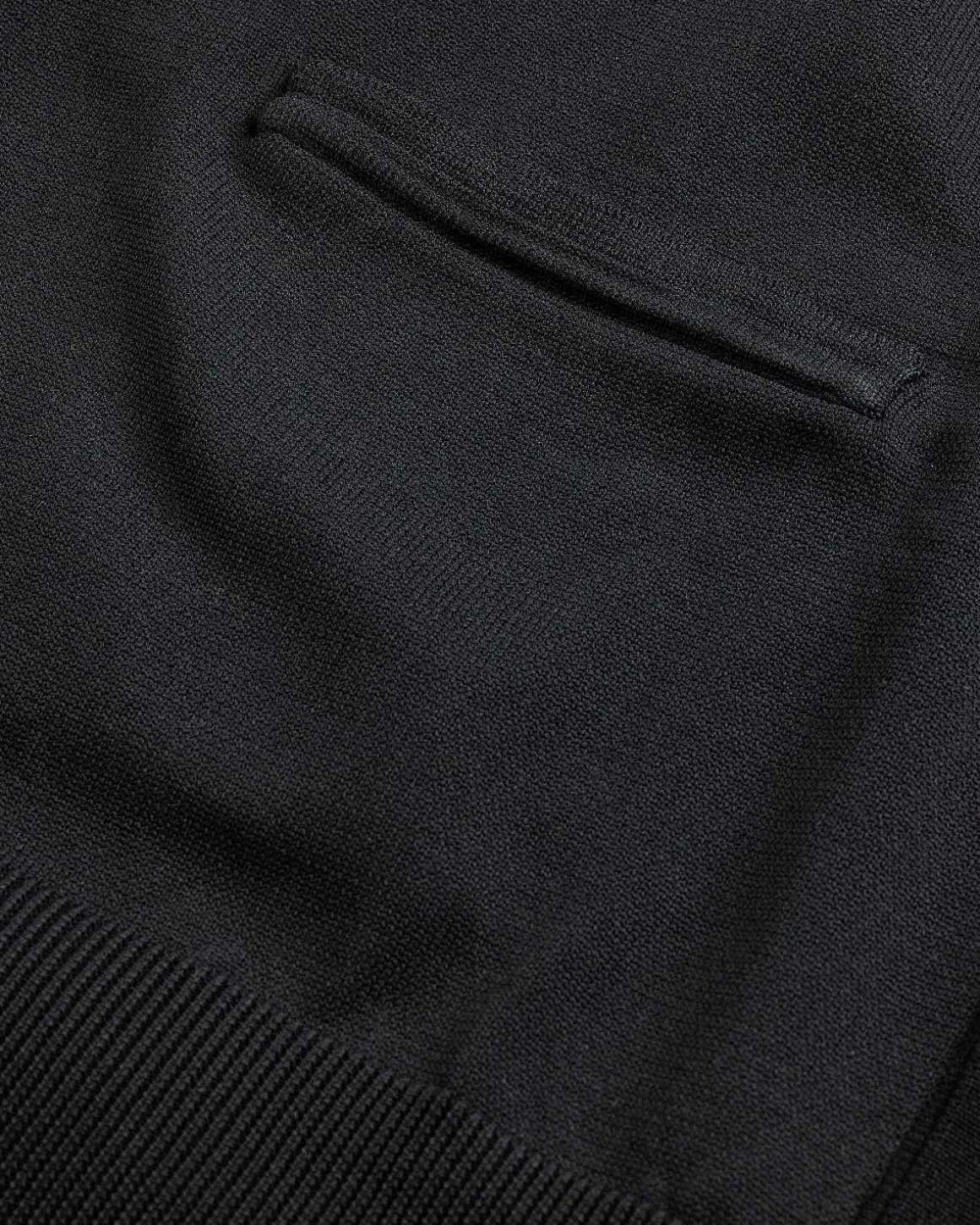 Poly Strik Cardigan Sort
