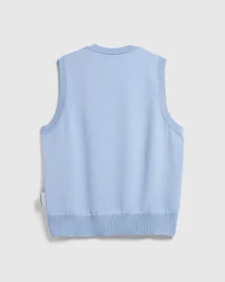 Poly Strik Sweater Vest Bla