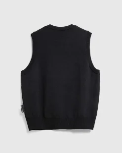 Poly Strik Sweater Vest Sort