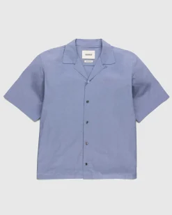 Poplin Kortaermet Skjorte Bla
