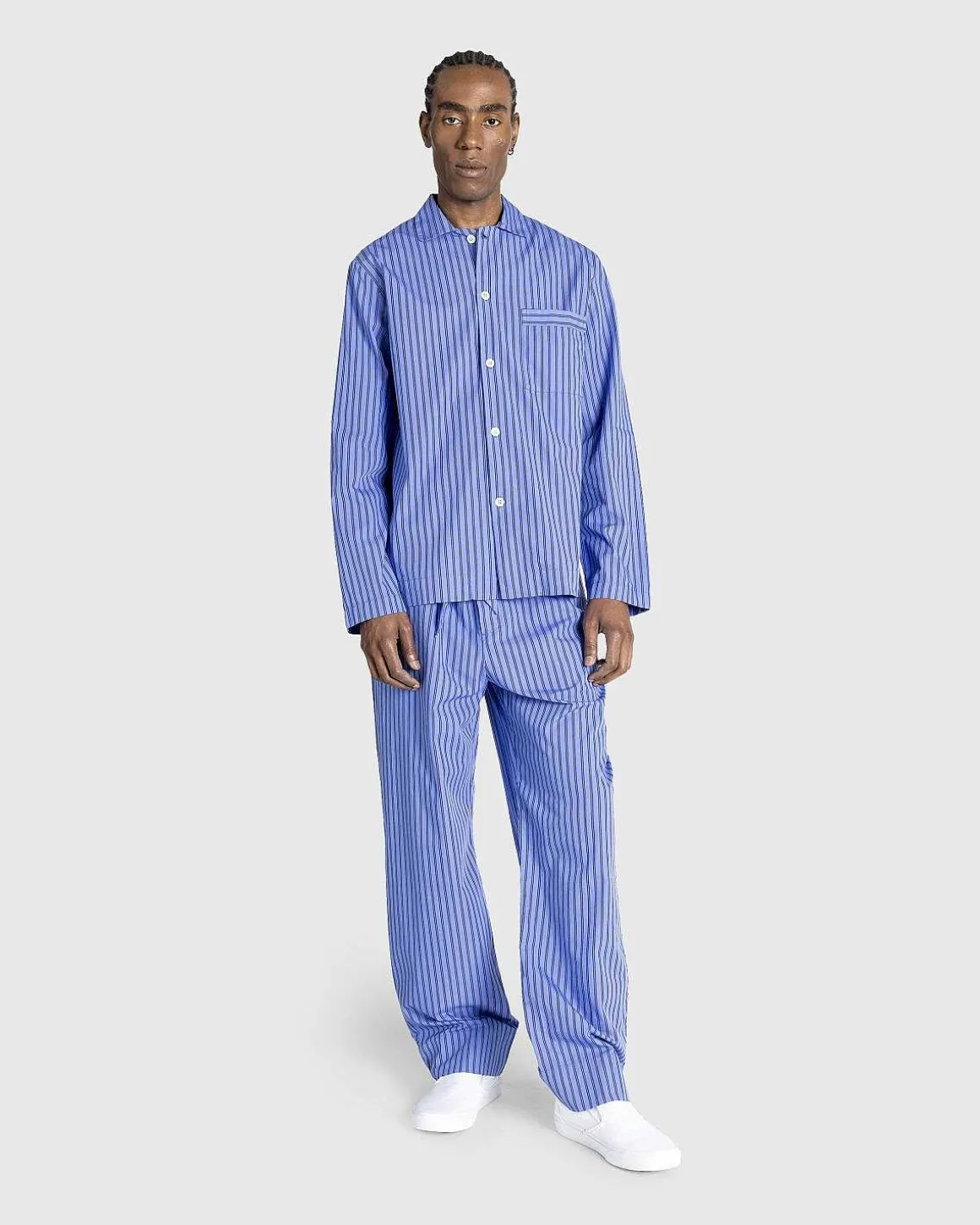 Poplin Pyjamas Bukser Boro Stripes