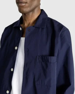 Poplin Pyjamasskjorte Aegte Marinebla