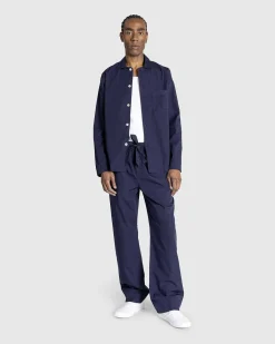 Poplin Pyjamasskjorte Aegte Marinebla