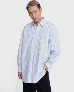 Popover Skjorte Blue Stripe