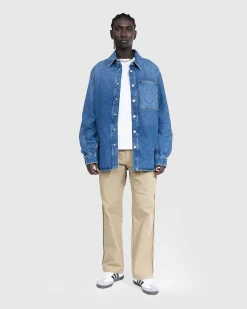 Praeget Denimskjorte Bla