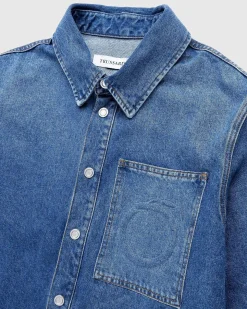 Praeget Denimskjorte Bla