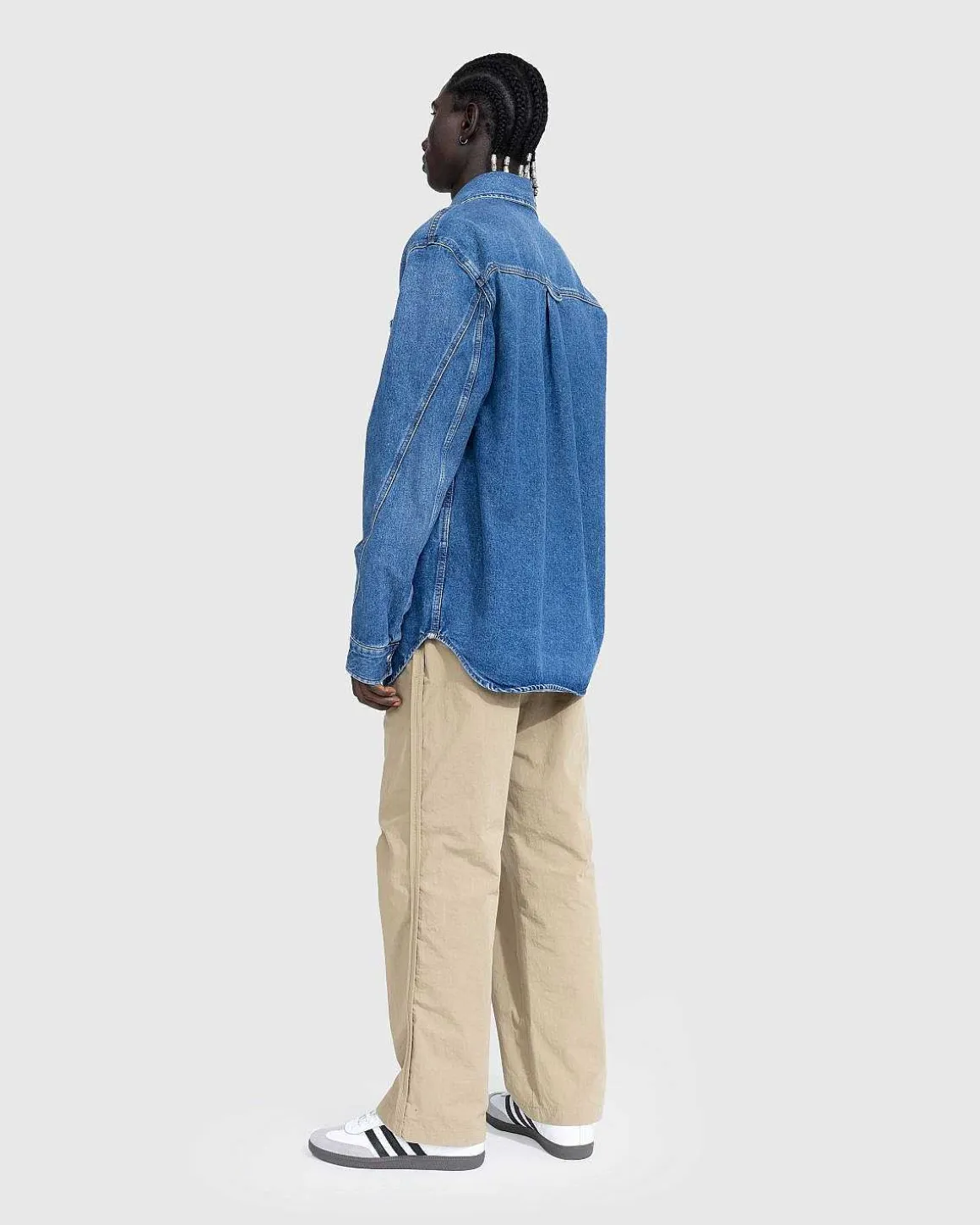 Praeget Denimskjorte Bla