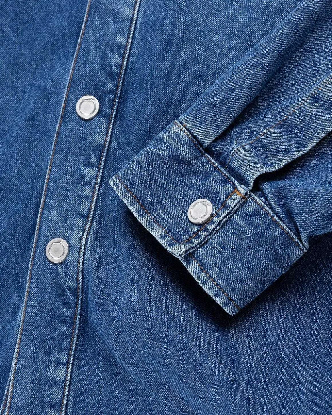 Praeget Denimskjorte Bla