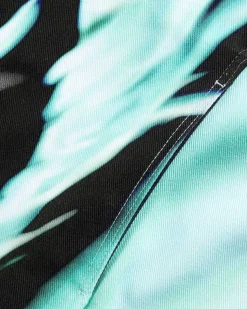 Printet Denimjakke Mint