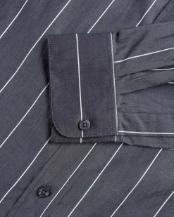 Pulled Neck Shirt Gra/Hvid