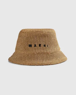 Raffia Bucket Hat Caramel