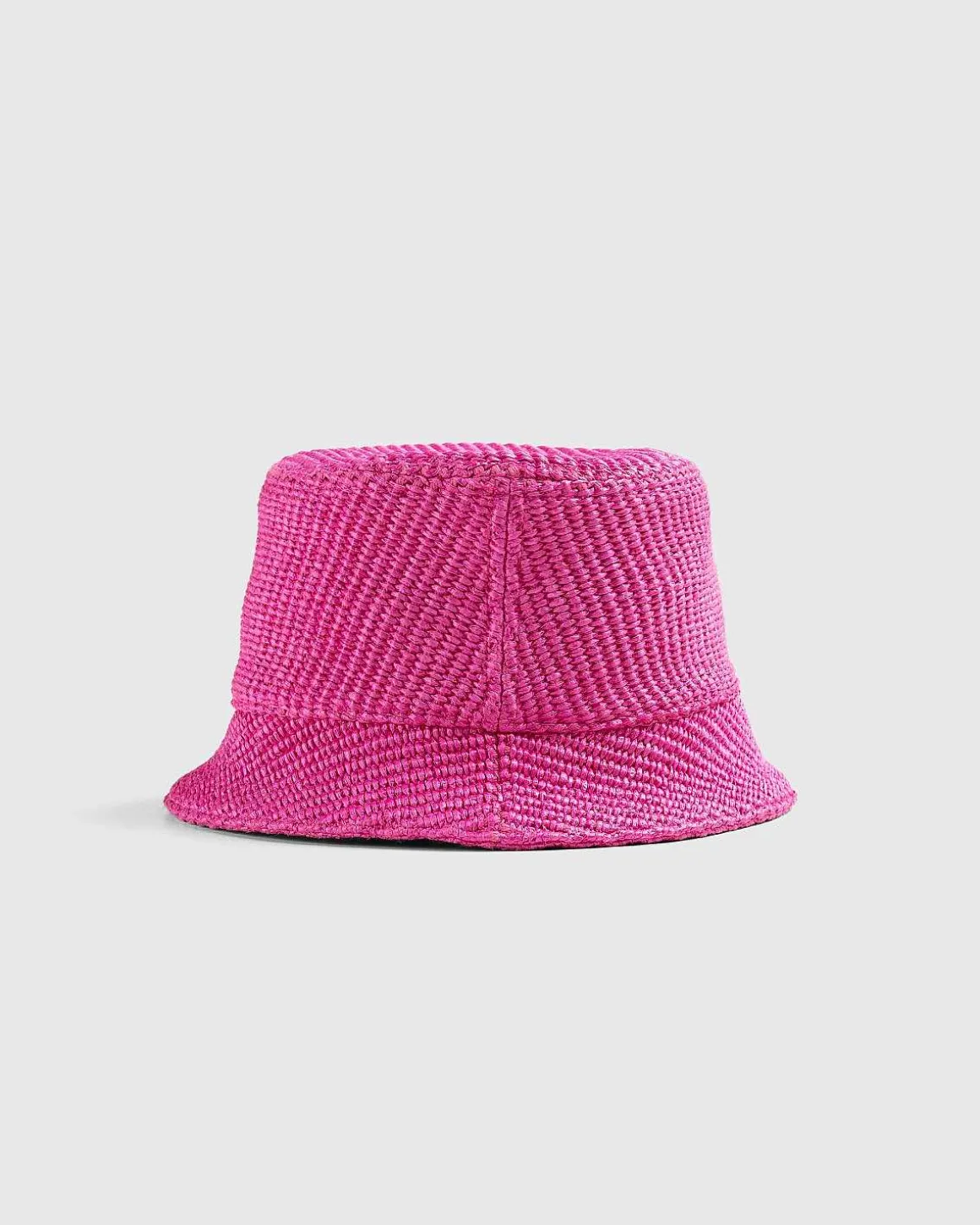 Raffia Bucket Hat Fuschia
