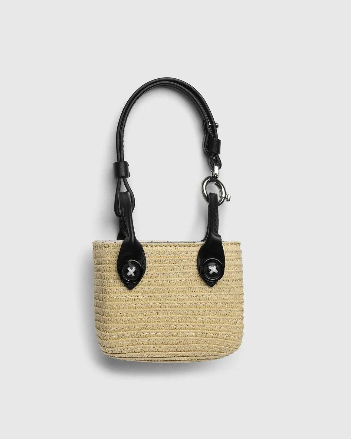 Raffia Mulepose Natur/Hvid