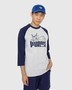 Raglan Langaermet Gra