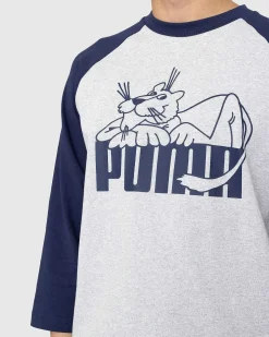 Raglan Langaermet Gra