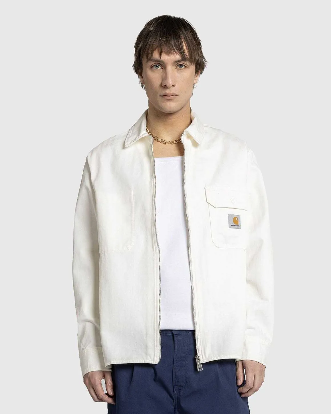 Rainer Skjortejakke Off-White/Rinsed