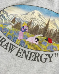 Raw Energy Langaermet Melange Gra