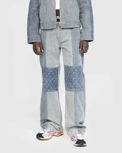 Regenererede Denim Straight Leg Bukser Bla