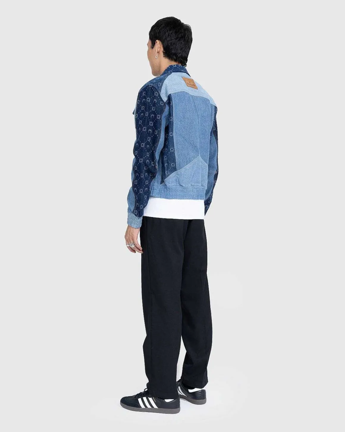 Regenereret Denim Moonogram Working Jacket Medium Morkebla