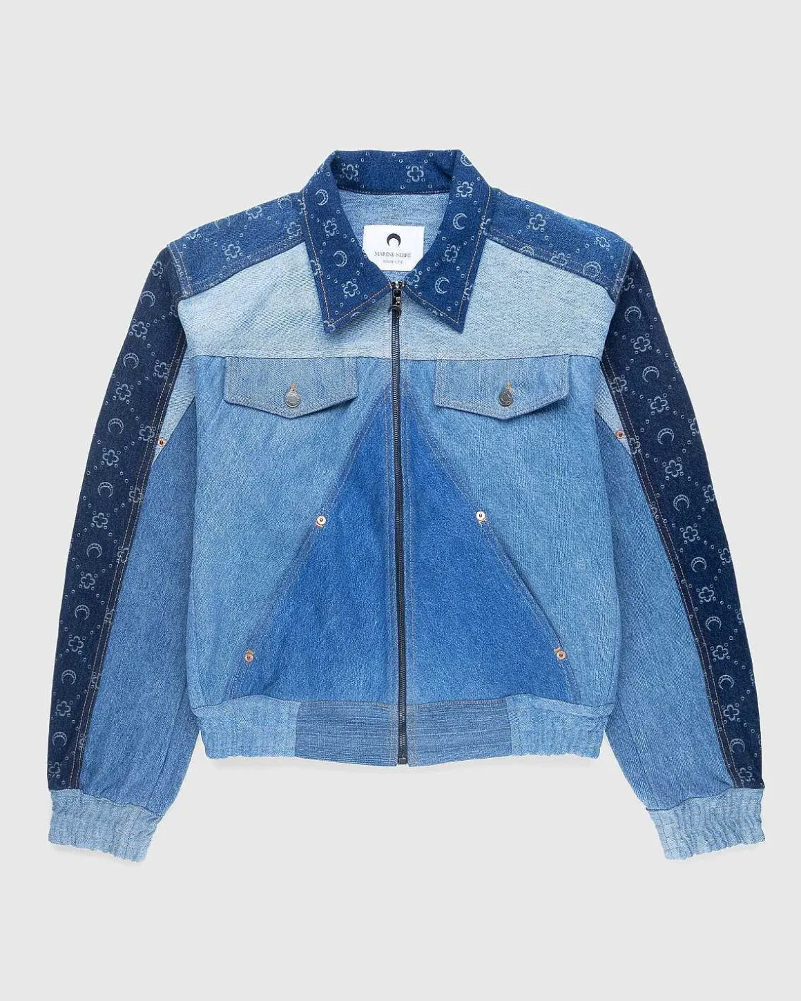 Regenereret Denim Moonogram Working Jacket Medium Morkebla