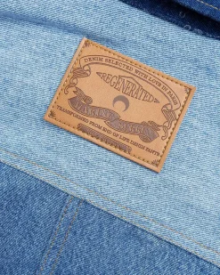 Regenereret Denim Moonogram Working Jacket Medium Morkebla