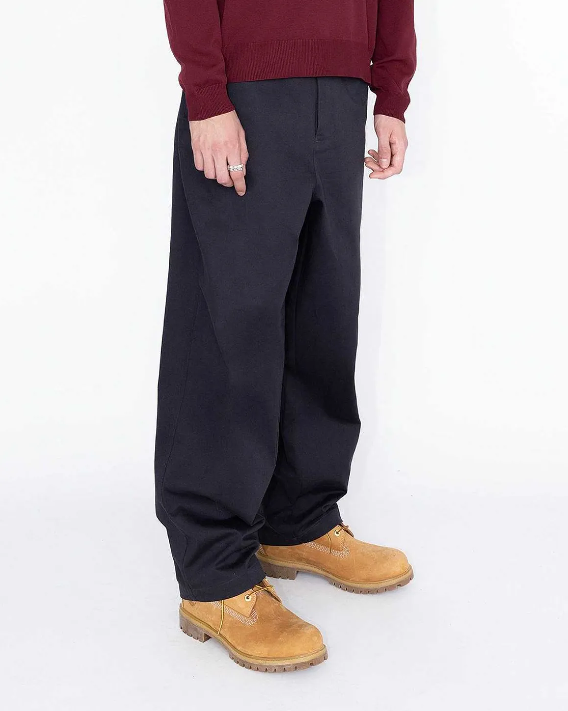 Reverse Twill Baggy Trouser Sort